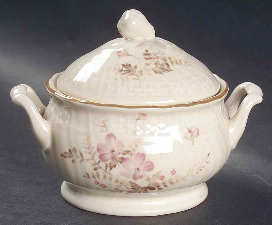 Fern Rose Sugar Bowl & Lid by Mikasa-1