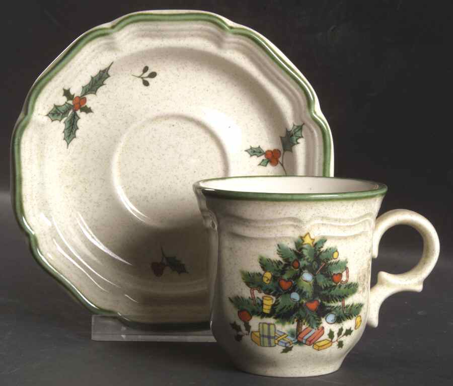 Festive Season Flat Demitasse Cup & Saucer Set by Mikasa-1