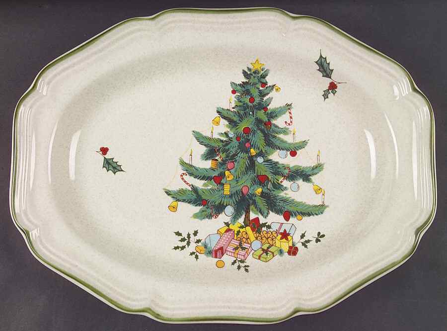 Festive Season 14" Oval Serving Platter by Mikasa-1