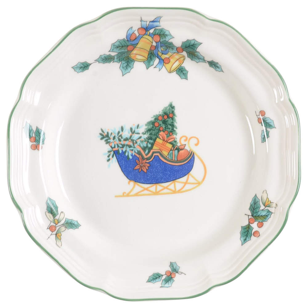 Festive Sleigh Salad/Dessert Plate by Mikasa-1