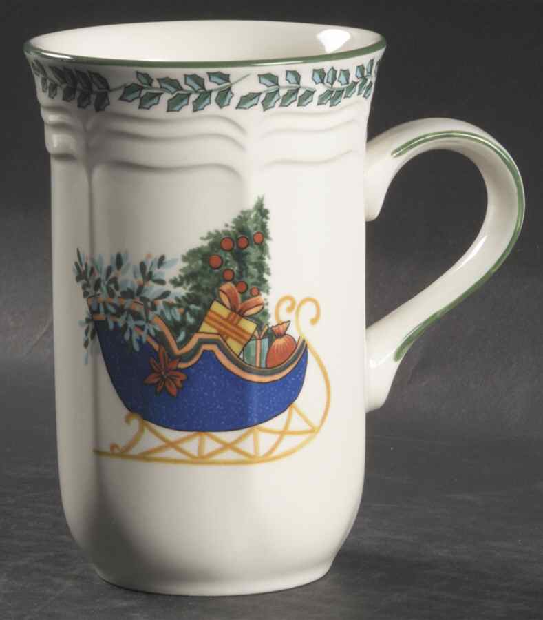 Festive Sleigh Cappuccino Mug by Mikasa-1
