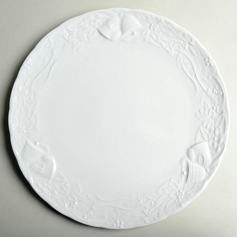 Festive White 12" Chop Plate (Round Platter) by Mikasa-1
