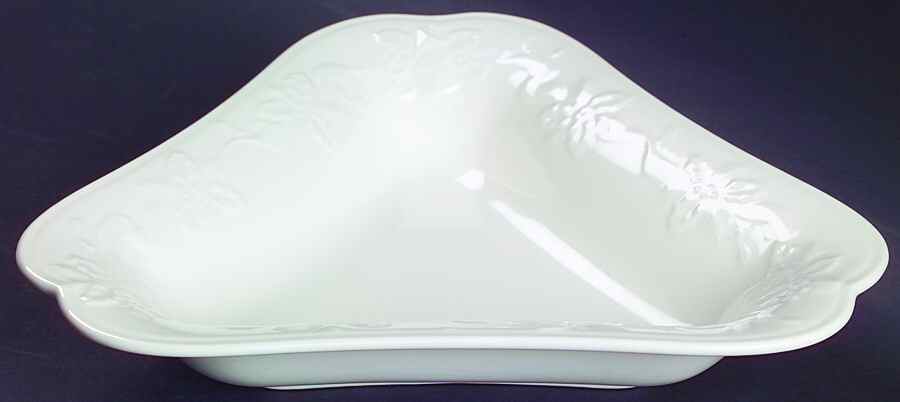 Festive White Triangular Tray by Mikasa-1