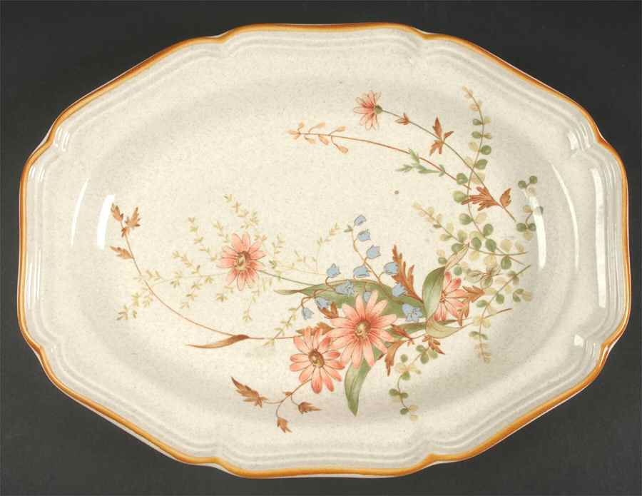 Field Bouquet 14" Oval Serving Platter by Mikasa-1