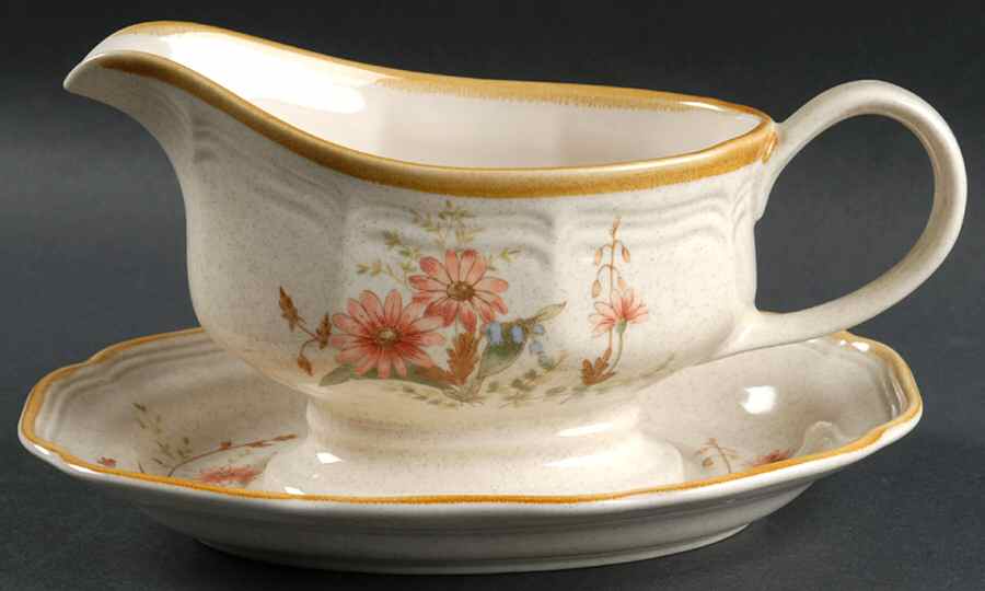 Field Bouquet Gravy Boat & Underplate by Mikasa-1