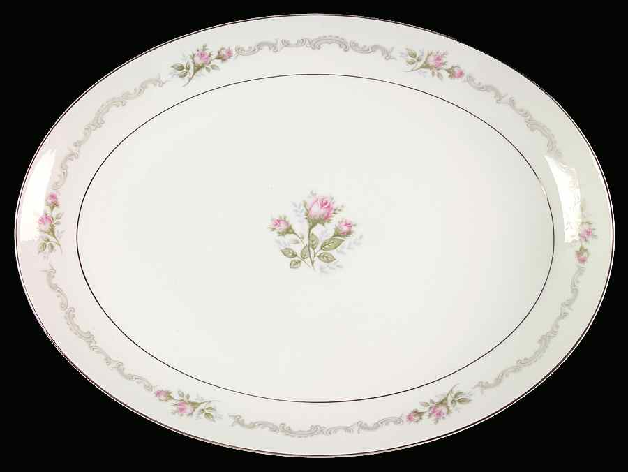 First Love 16" Oval Serving Platter by Mikasa-1