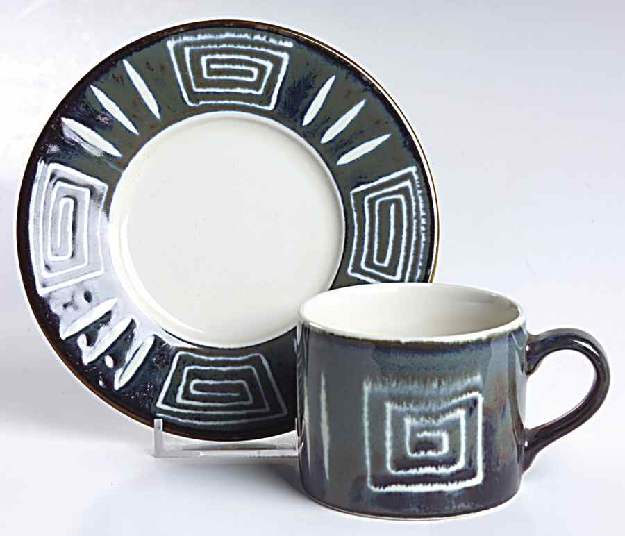 Firesong Flat Demitasse Cup & Saucer Set by Mikasa-1