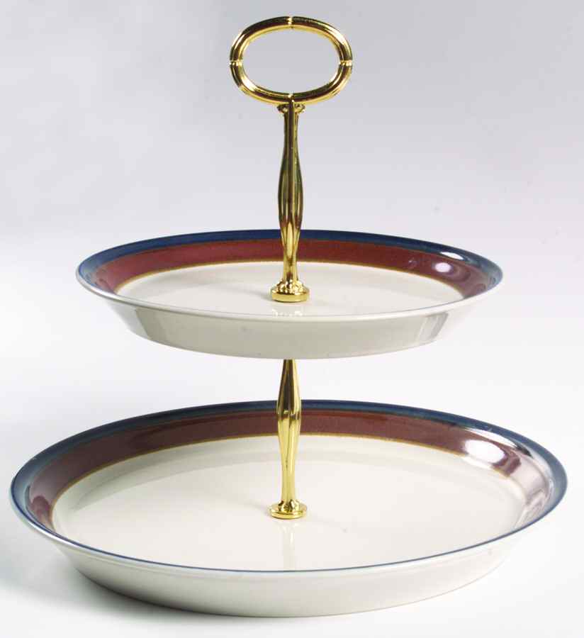 Fire Song 6 5/8"-10"  2 Tiered Serving Tray (Dp, Sp) HC by Mikasa-1