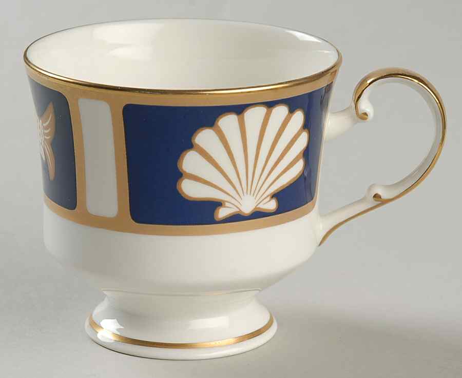 Fish and Shell Blue (Narumi) Footed Cup by Mikasa-1