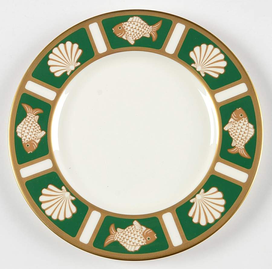 Fish and Shell Green (Narumi) Salad Plate by Mikasa-1