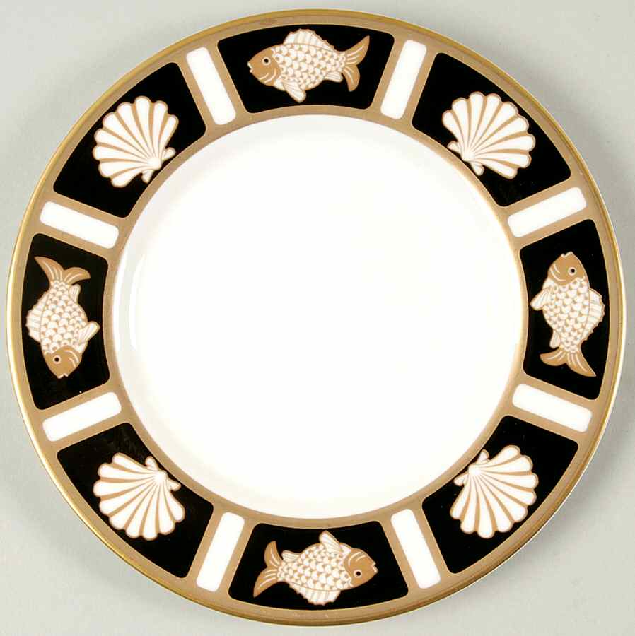 Fish and Shell Onyx (Narumi) Bread & Butter Plate by Mikasa-1