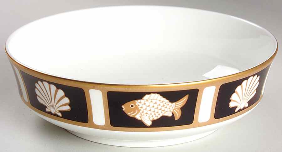 Fish and Shell Onyx (Narumi) Coupe Soup Bowl by Mikasa-1