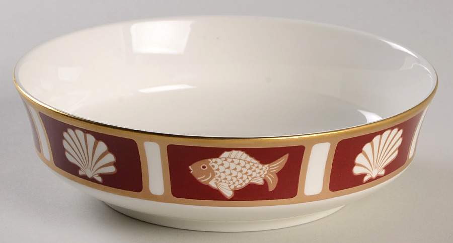 Fish and Shell Persian Red Coupe Soup Bowl by Mikasa-1