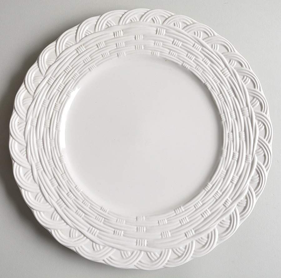 Flower Basket White 12" Chop Plate (Round Platter) by Mikasa-1