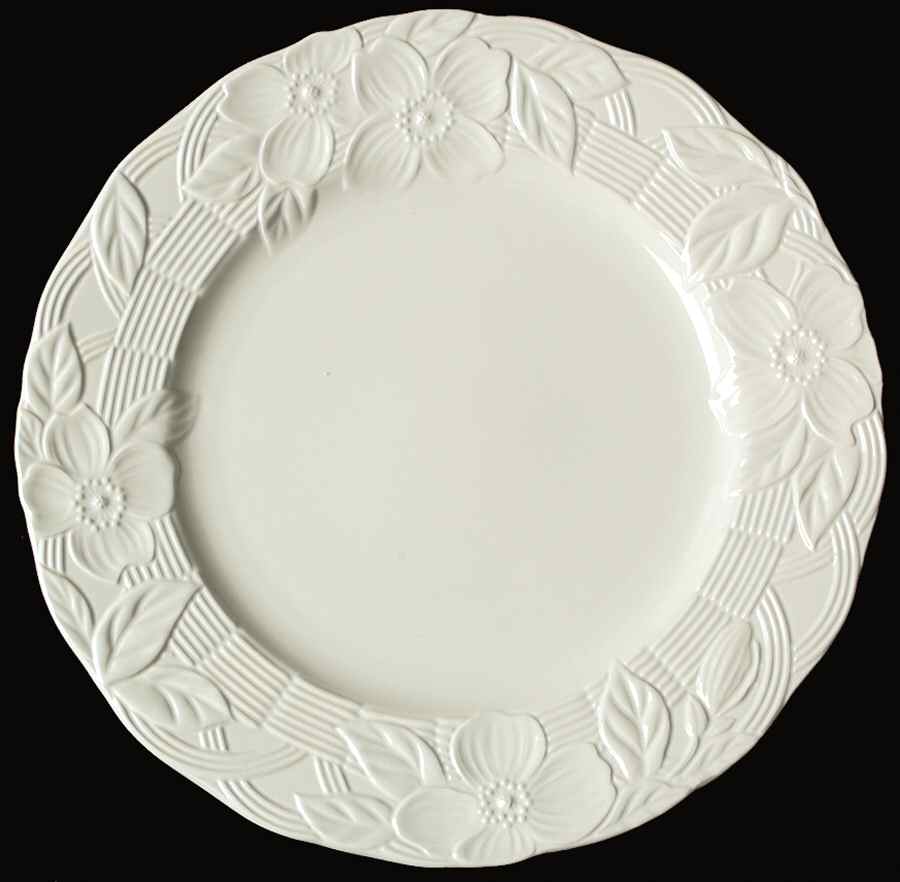 Flower Basket White 12" Chop Plate (Round Platter) by Mikasa-1