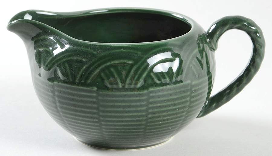 Flower Basket Hunter Green Creamer by Mikasa-1