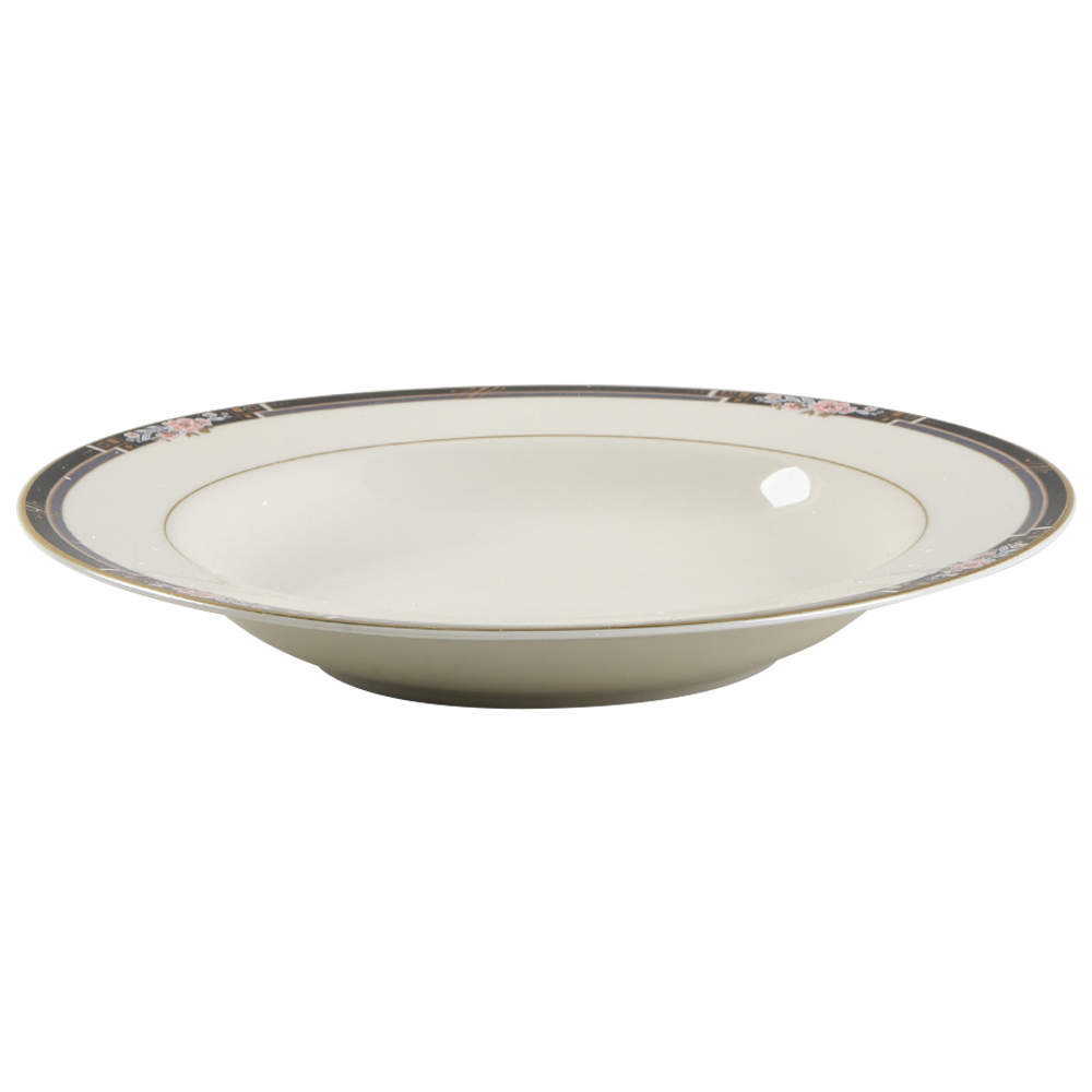 Florisse Black Rim Soup Bowl by Mikasa-1