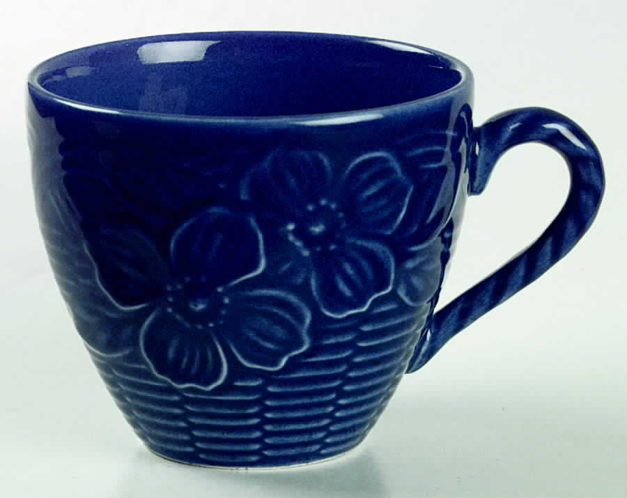 Flower Basket Lapis Blue Flat Cup by Mikasa-1