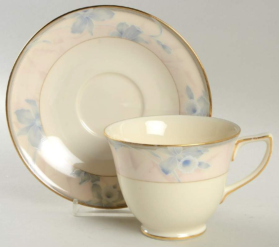 Floral Blush Footed Cup & Saucer Set by Mikasa-1