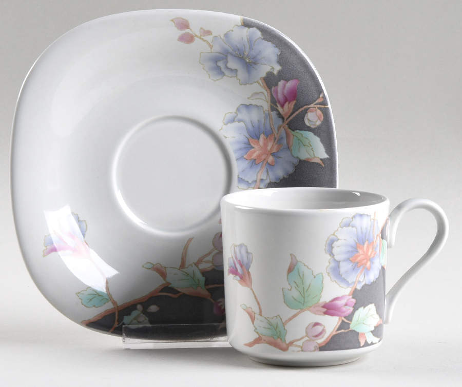 Floral Eclipse Flat Cup & Saucer Set by Mikasa-1