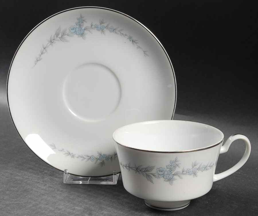 Fleurette Flat Cup & Saucer Set by Mikasa-1