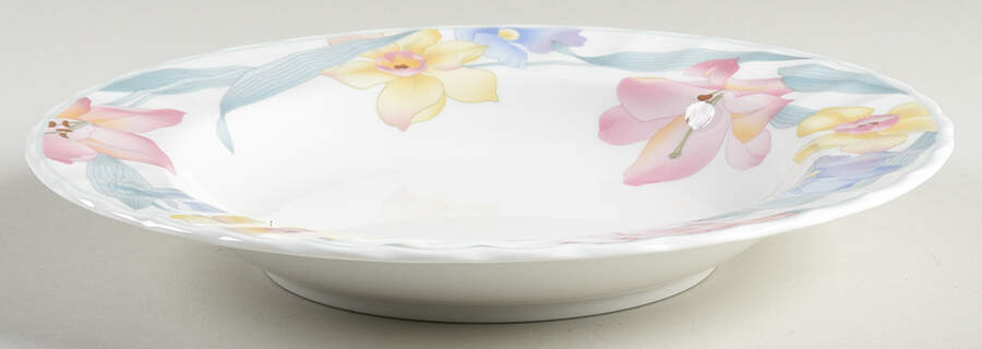 Floral Finesse Large Rim Soup Bowl by Mikasa-1