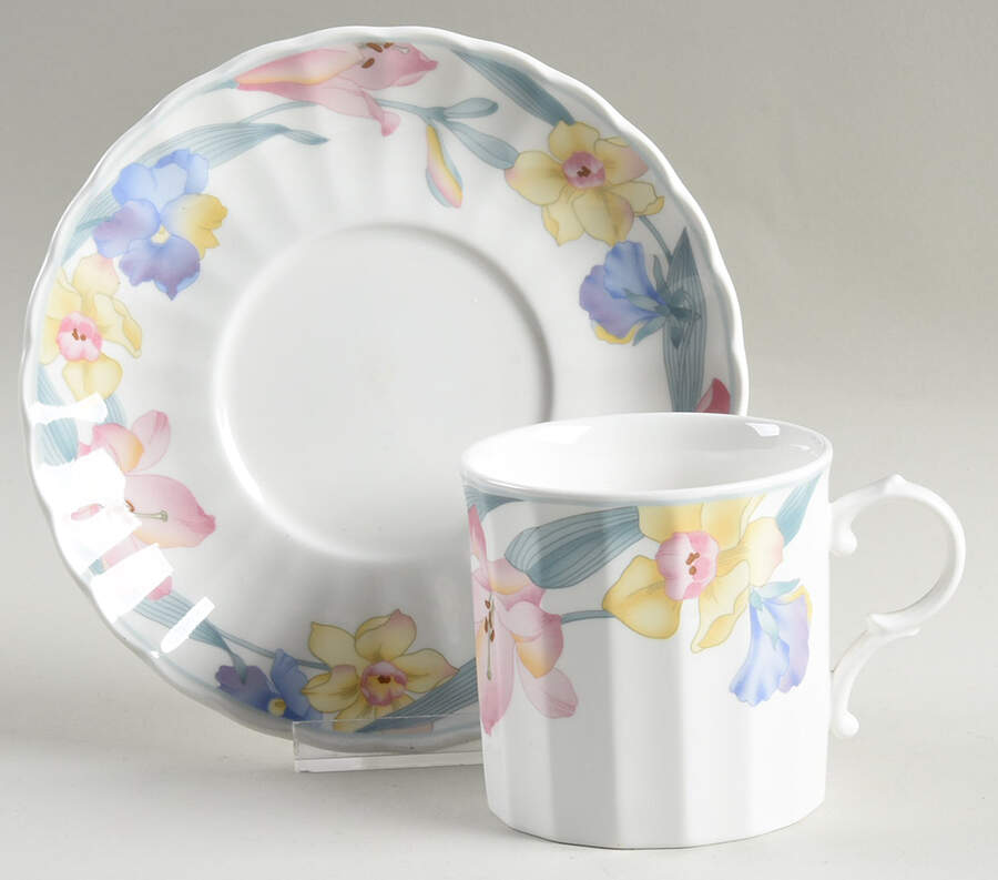 Floral Finesse Flat Cup & Saucer Set by Mikasa-1