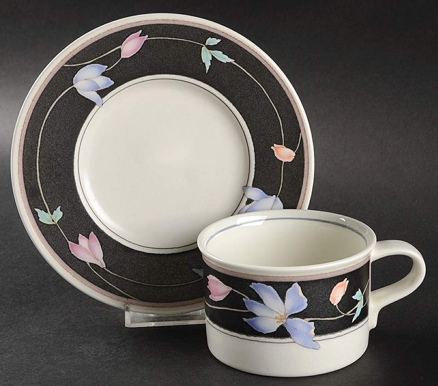 Flower Gallery Flat Cup & Saucer Set by Mikasa-1