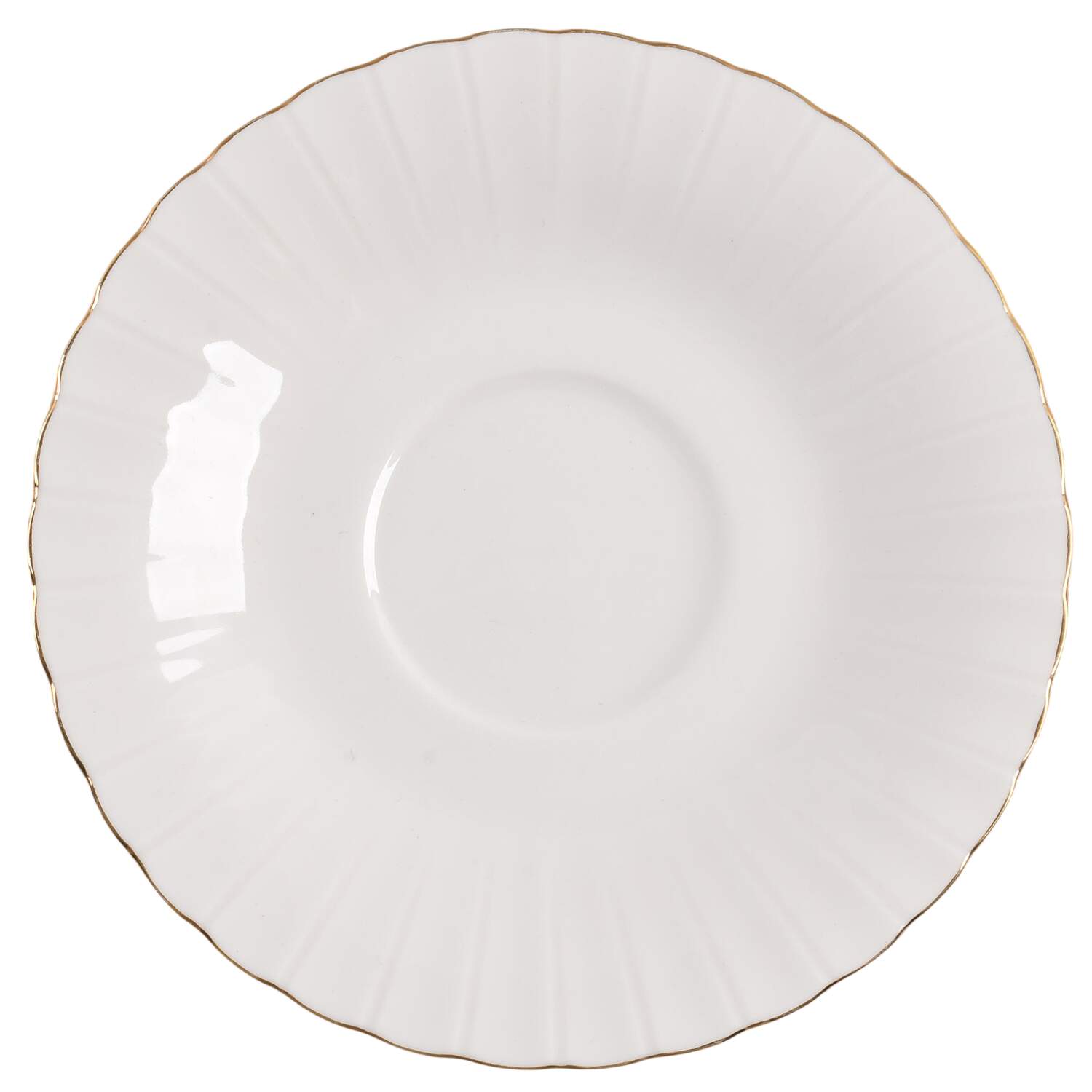 Fluted Gold Saucer by Mikasa-1