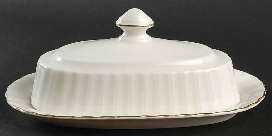 Fluted Gold 1/4 Lb Covered Butter by Mikasa-1