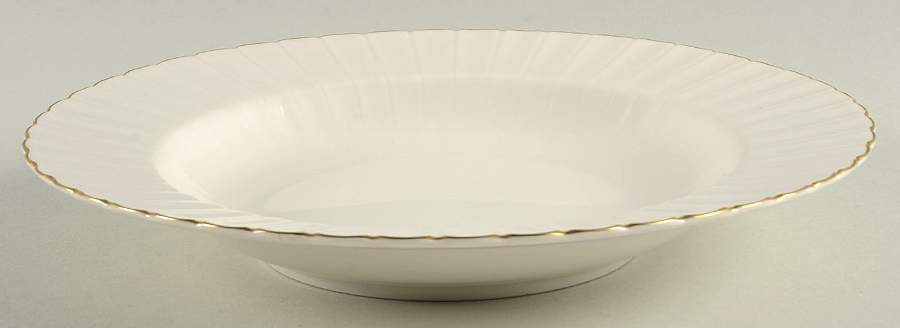 Fluted Gold Large Rim Soup Bowl by Mikasa-1