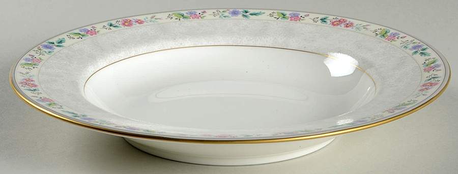 Floral Lace Rim Soup Bowl by Mikasa-1