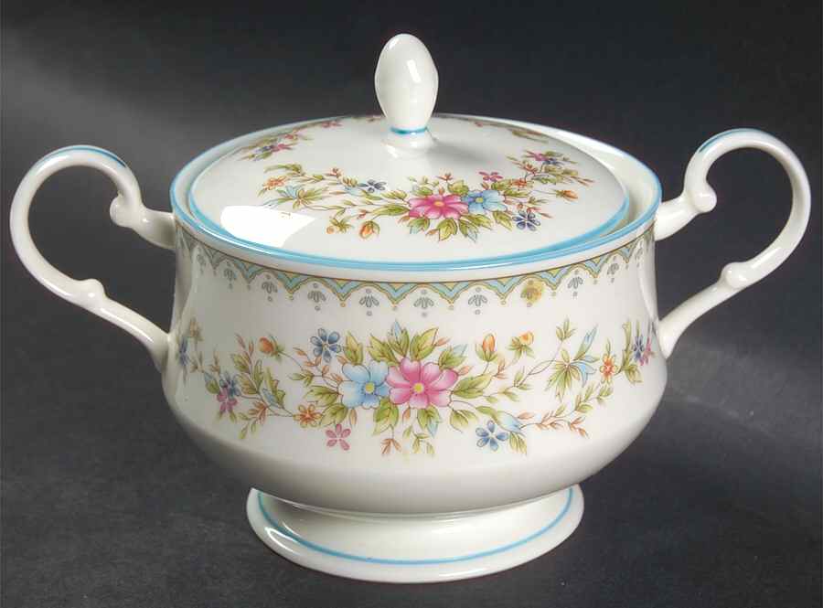 Flower Mist Sugar Bowl & Lid by Mikasa-1