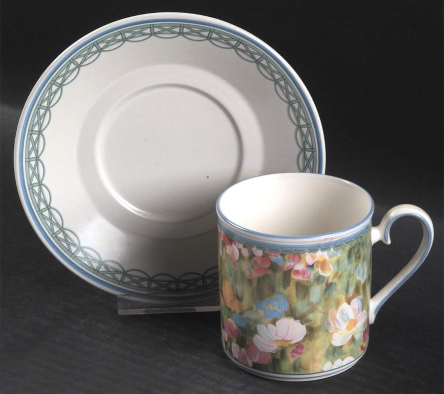 Floral Meadow Flat Cup & Saucer Set by Mikasa-1