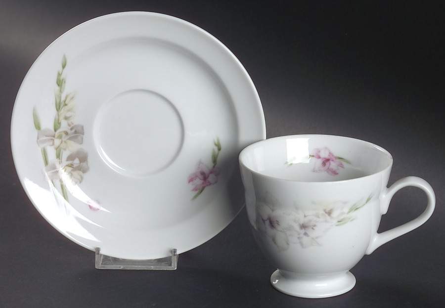 Flower of The Month Footed Cup & Saucer Set by Mikasa-1