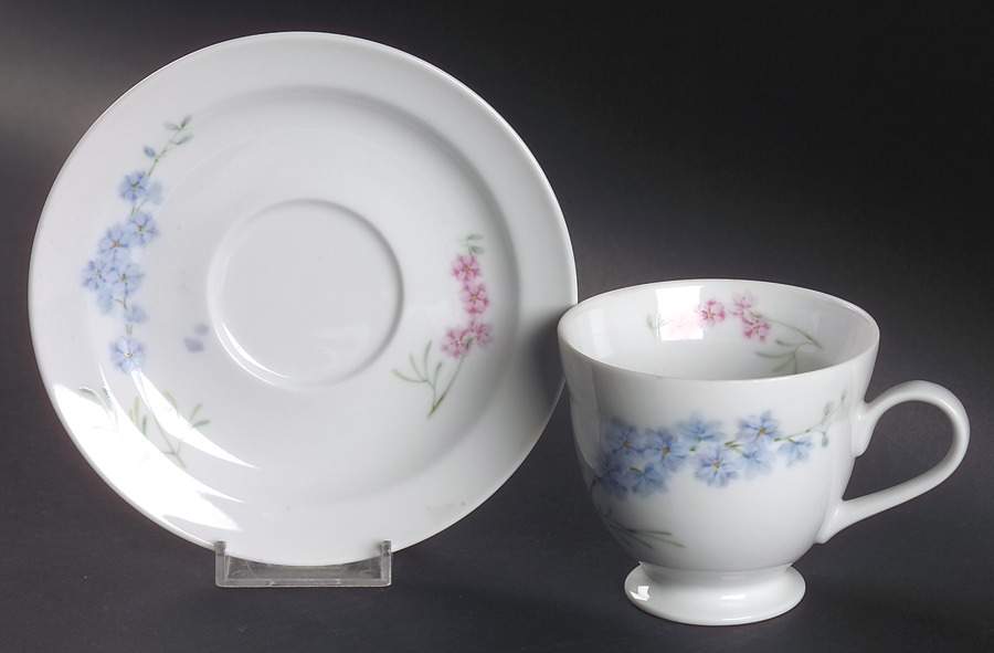 Flower of The Month Footed Cup & Saucer Set by Mikasa-1