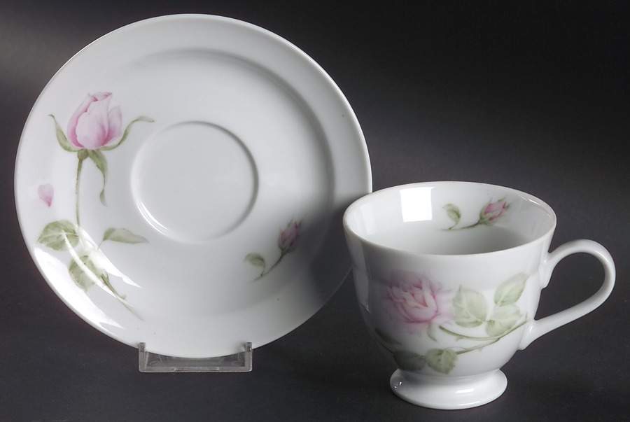 Flower of The Month Footed Cup & Saucer Set by Mikasa-1