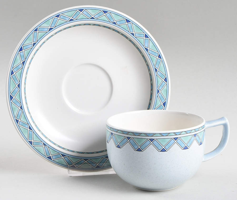 Florenza Flat Cup & Saucer Set by Mikasa-1