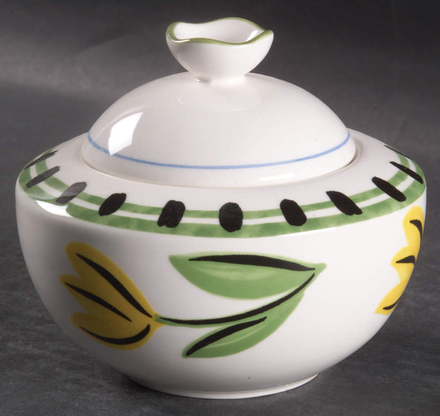 Flower Fest Sugar Bowl & Lid by Mikasa-1