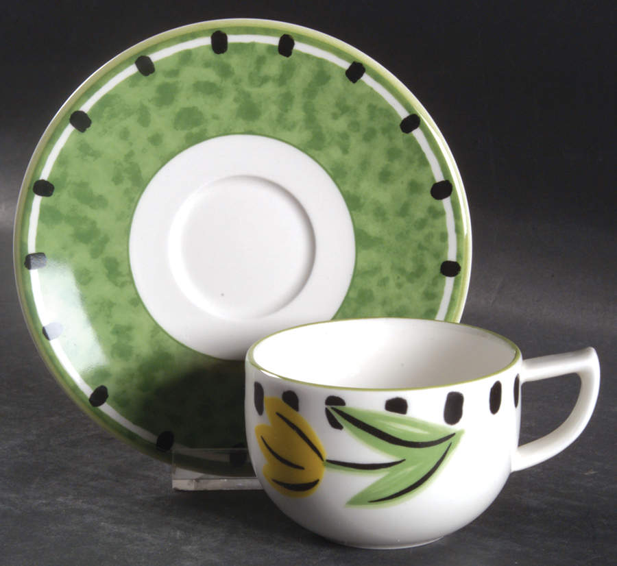 Flower Fest Flat Demitasse Cup & Saucer Set by Mikasa-1