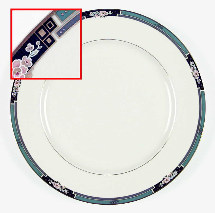 Florisse Turquoise Dinner Plate by Mikasa-1