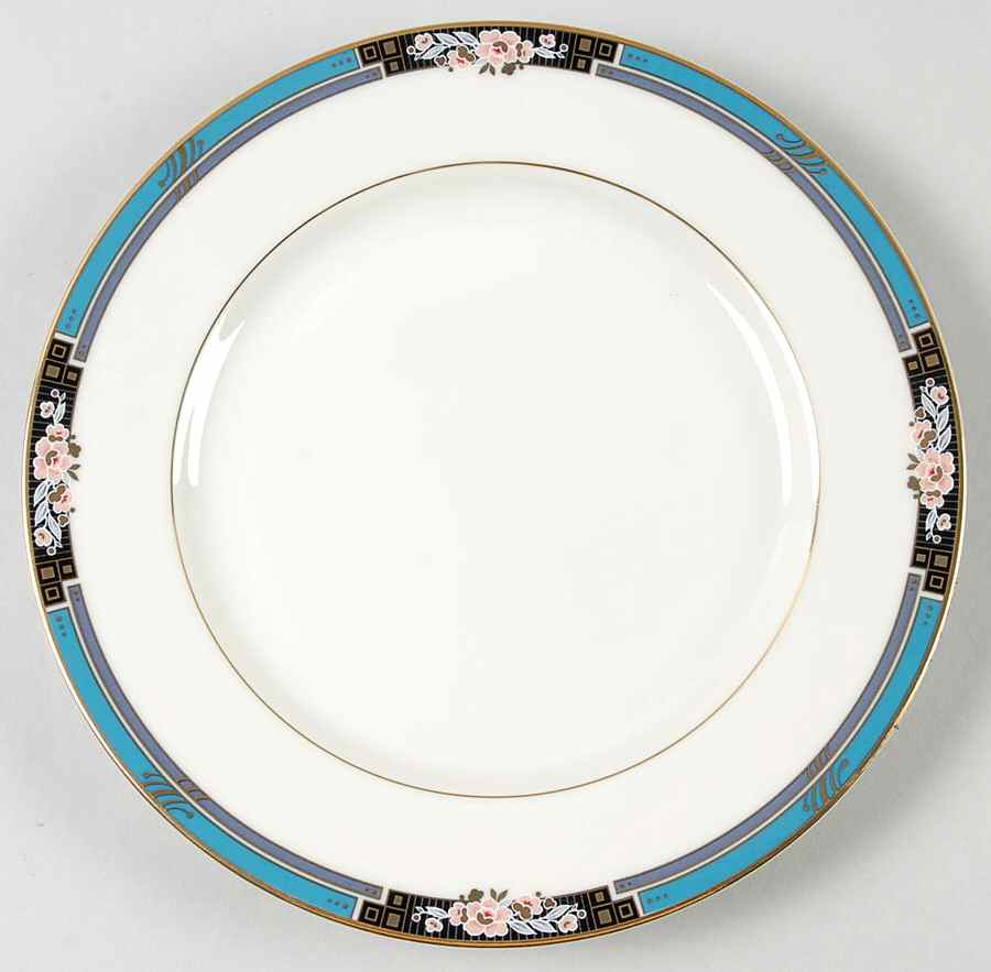 Florisse Turquoise Salad Plate by Mikasa-1