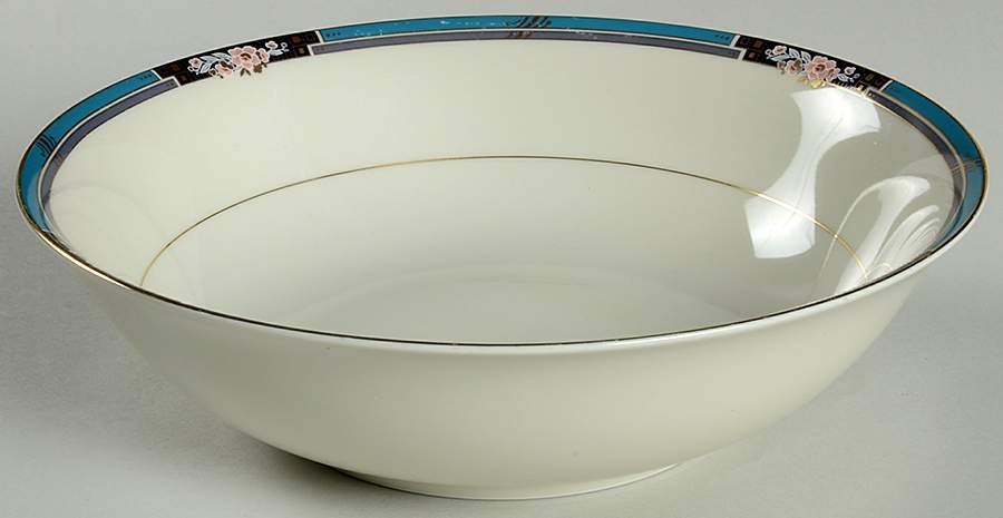 Florisse Turquoise 9" Round Vegetable Bowl by Mikasa-1