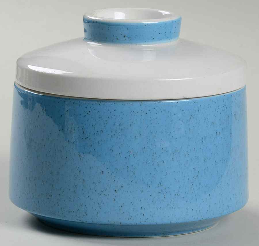 Forget Me Not Blue Sugar Bowl & Lid by Mikasa-1