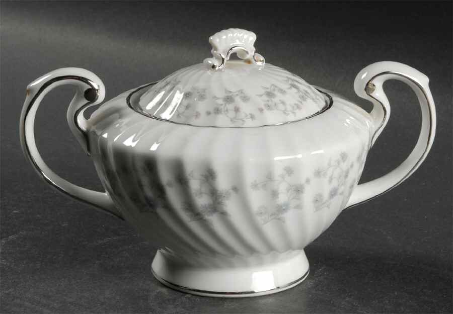 Forget Me Not Sugar Bowl & Lid by Mikasa-1