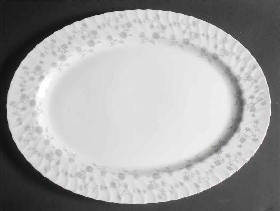 Forget Me Not 16" Oval Serving Platter by Mikasa-1