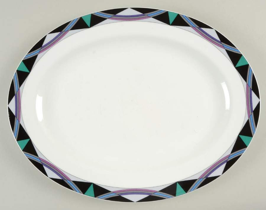 Forecast 15" Oval Serving Platter by Mikasa-1