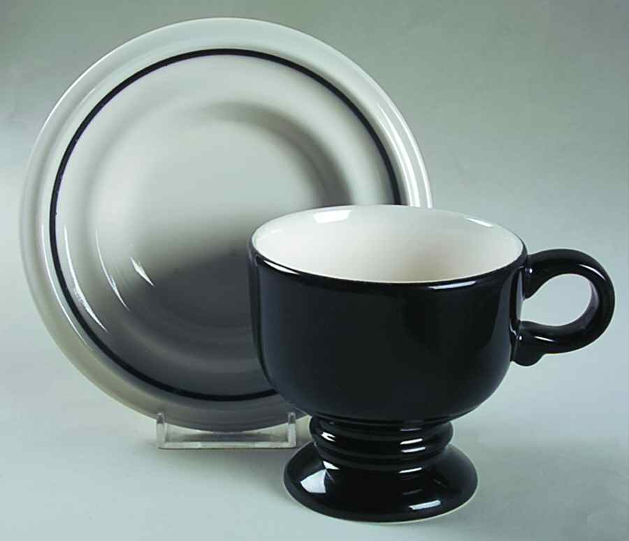 Forecast Black Footed Cup & Saucer Set by Mikasa-1