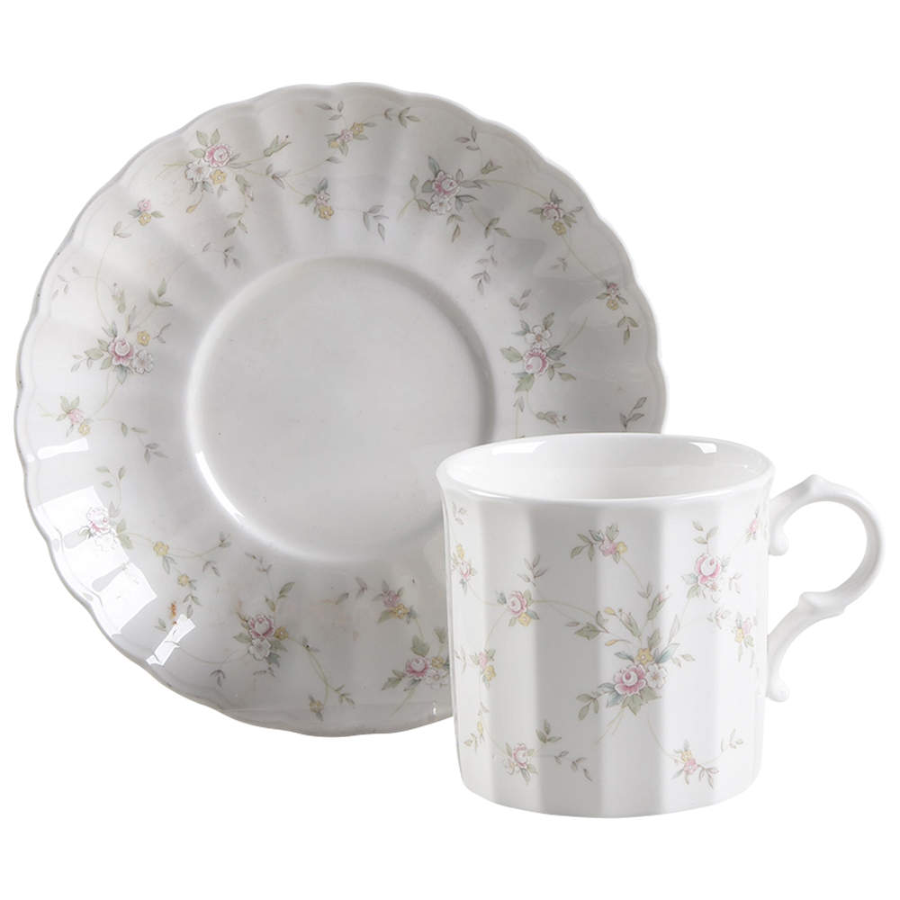 French Chintz Flat Cup & Saucer Set by Mikasa-1