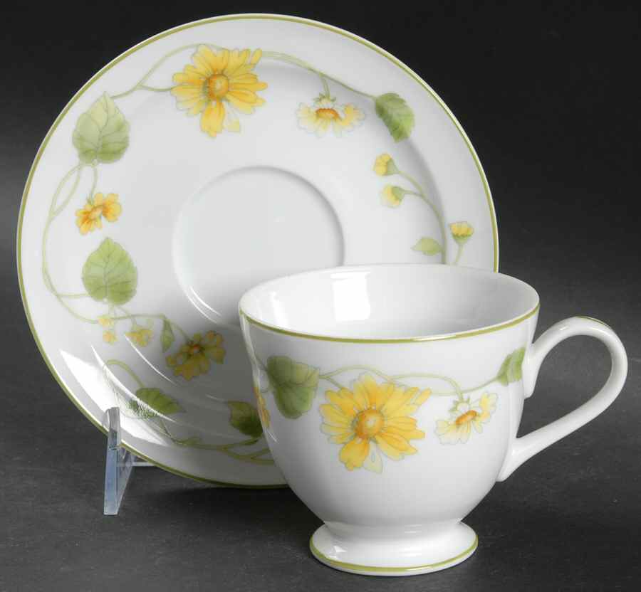 Fresh As A Daisy Footed Cup & Saucer Set by Mikasa-1